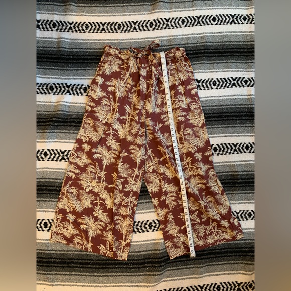 American Eagle Crop Top & Wide Leg Pants Linen Co-ord Size L - Picture 8 of 9